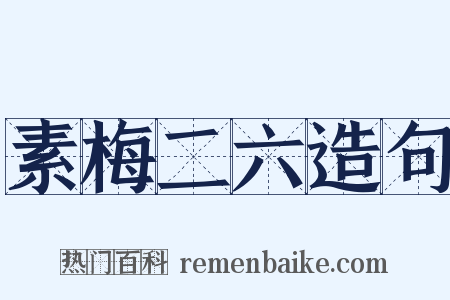 素梅二六造句是什么意思的图片